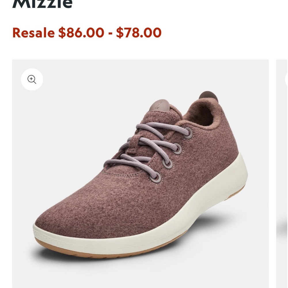Allbirds Women's Athletic Shoes in Mauve and Cream size 7